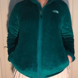 Teal north face jacket